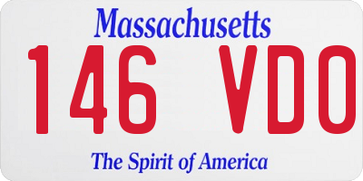 MA license plate 146VD0