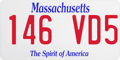 MA license plate 146VD5