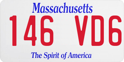 MA license plate 146VD6