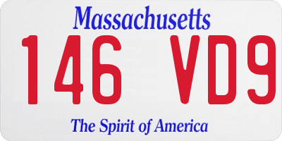 MA license plate 146VD9