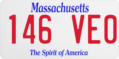 MA license plate 146VE0
