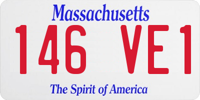 MA license plate 146VE1