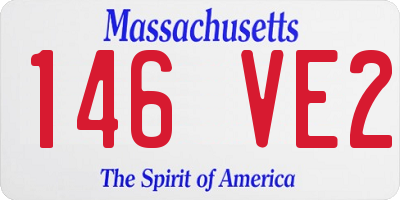 MA license plate 146VE2