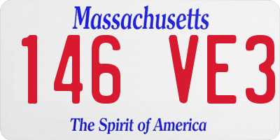 MA license plate 146VE3