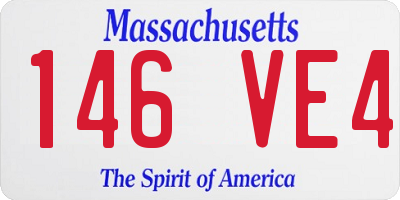 MA license plate 146VE4