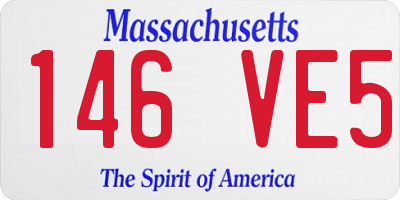 MA license plate 146VE5