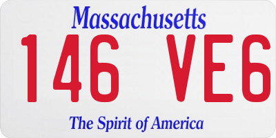 MA license plate 146VE6