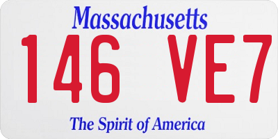 MA license plate 146VE7