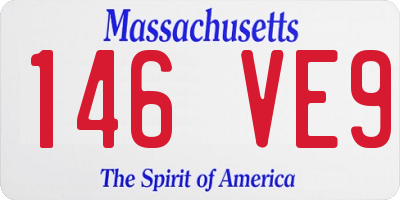 MA license plate 146VE9