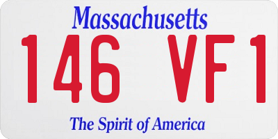 MA license plate 146VF1