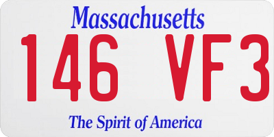 MA license plate 146VF3