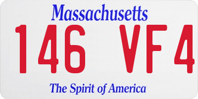 MA license plate 146VF4