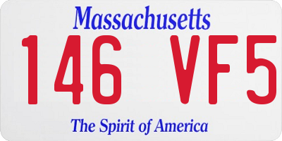 MA license plate 146VF5