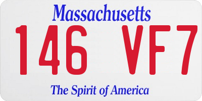 MA license plate 146VF7