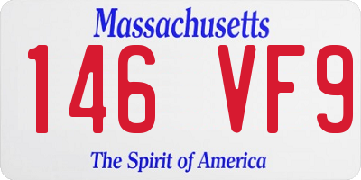 MA license plate 146VF9