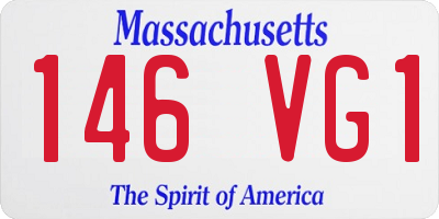 MA license plate 146VG1