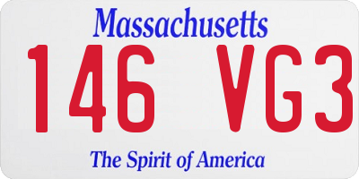 MA license plate 146VG3