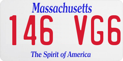 MA license plate 146VG6