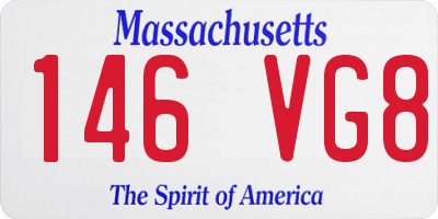 MA license plate 146VG8