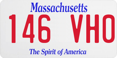 MA license plate 146VH0