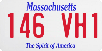 MA license plate 146VH1