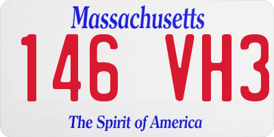 MA license plate 146VH3
