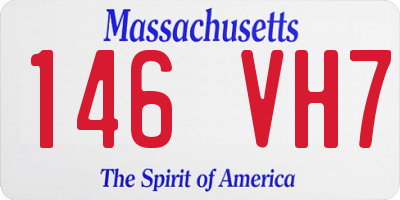 MA license plate 146VH7