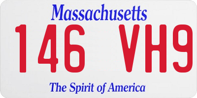 MA license plate 146VH9