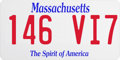 MA license plate 146VI7