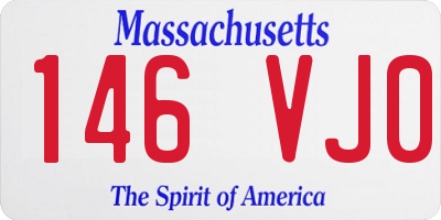 MA license plate 146VJ0