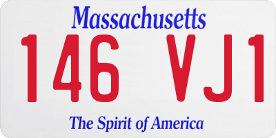 MA license plate 146VJ1