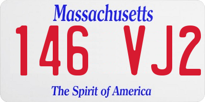 MA license plate 146VJ2