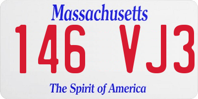MA license plate 146VJ3