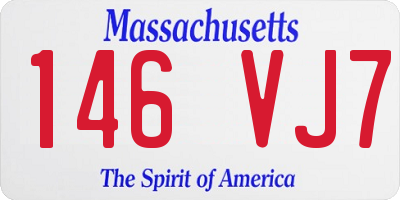 MA license plate 146VJ7