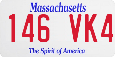 MA license plate 146VK4