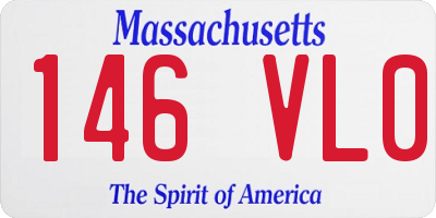 MA license plate 146VL0