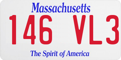 MA license plate 146VL3