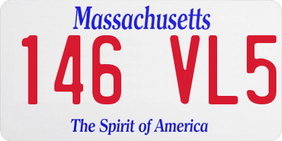 MA license plate 146VL5