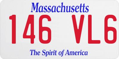 MA license plate 146VL6