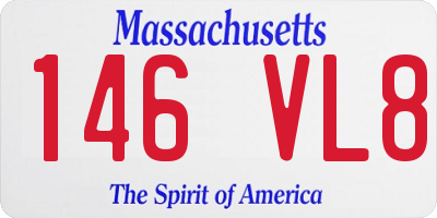 MA license plate 146VL8