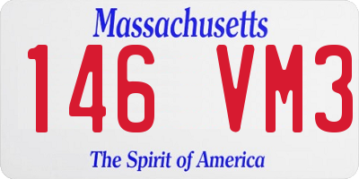 MA license plate 146VM3