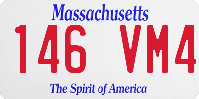 MA license plate 146VM4