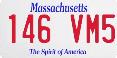 MA license plate 146VM5