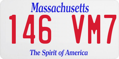 MA license plate 146VM7