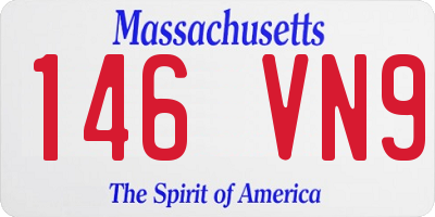 MA license plate 146VN9