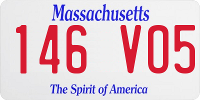 MA license plate 146VO5