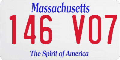 MA license plate 146VO7