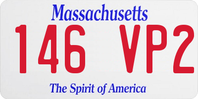 MA license plate 146VP2