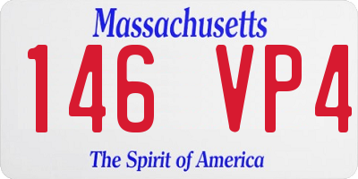 MA license plate 146VP4
