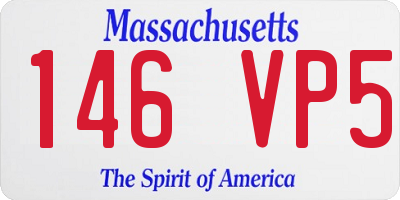 MA license plate 146VP5